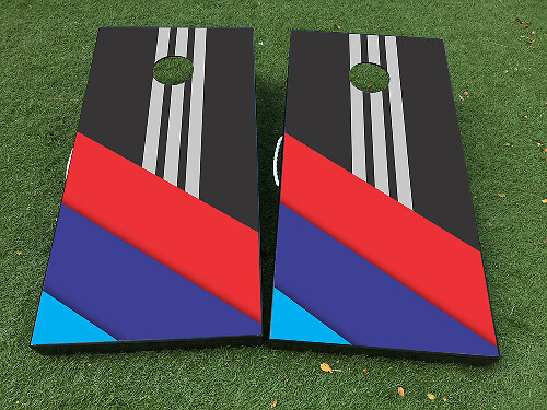 BMW M Power Performance Style Cornhole Board Decal Wrap Set 