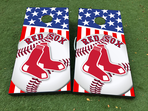 Boston Red Sox Baseball Cornhole Board Game Decal VINYL WRAPS with LAMINATED