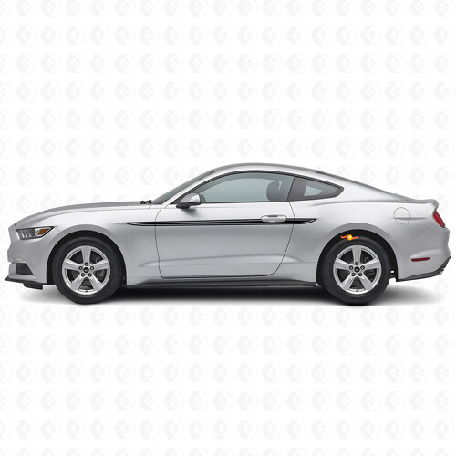 Accent Outline Stripes Side Vinyl Decal Sticker for Ford Mustang 2015-2020_1