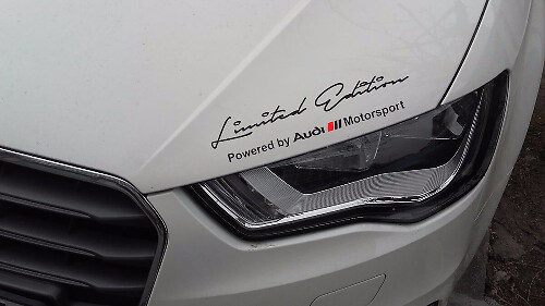 Limited Edition Powered by Audi Motorsport Hood Vinyl Decals for Audi