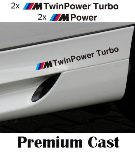 Set of 4x BMW Twin power turbo body side Decal Sticker fits M series 520 f10 f12
