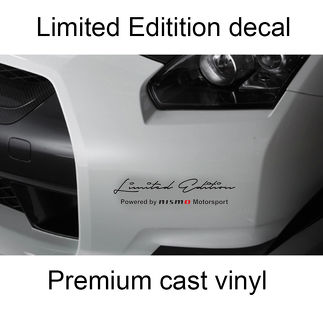 2 x Limited Edition Nismo body side hood Decal Sticker fits Nissan Qashqai, Juke