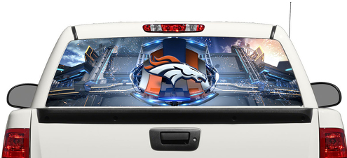 Denver Broncos Football Rear Window Decal Sticker Pick-up Truck SUV Car 3