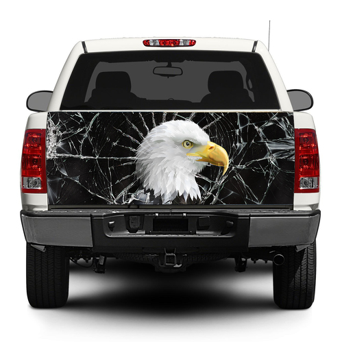 Eagle Broken Glass Tailgate Decal Sticker Wrap Pickup Truck SUV Car