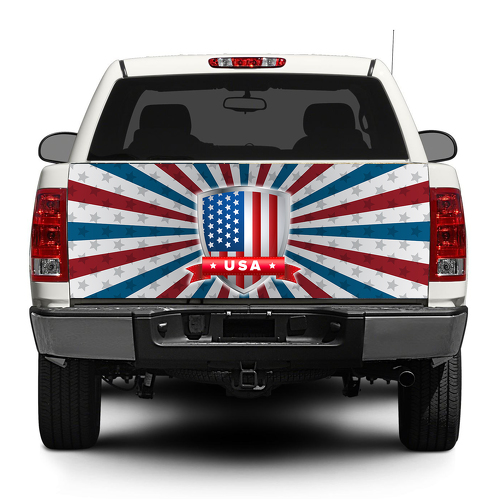 American Flag USA Tailgate  Decal Sticker Wrap Pick-up Truck SUV Car