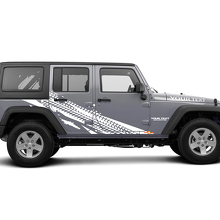 Tire Track Graphic Vinyl Sticker Decal for Jeep Wrangler Unlimited JK _2