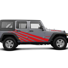 Straight Stripes Graphic Vinyl Decal Kit for Jeep Wrangler JK _3