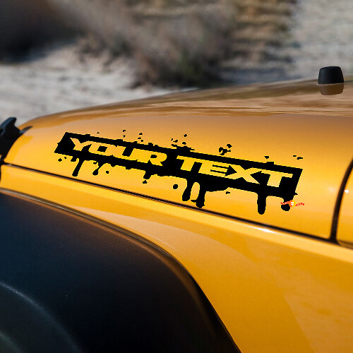Spray Paint Bonnet Vinyl Decal Sticker for Jeep Wrangler Sahara Rubicon JK