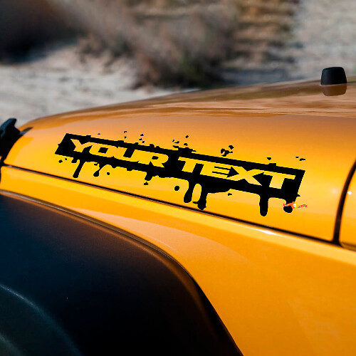 Spray Paint Bonnet Vinyl Decal Sticker for Jeep Wrangler Sahara Rubicon JK