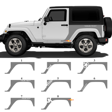 Custom Graphics  Rear Side Vinyl Decal Sticker for Jeep Wrangler JK _2