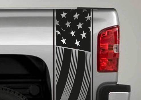 US USA flag patriotic stripes Truck Bed side Decal Stickers fits to Dodge Ram Chevy Ford F150 Toyota