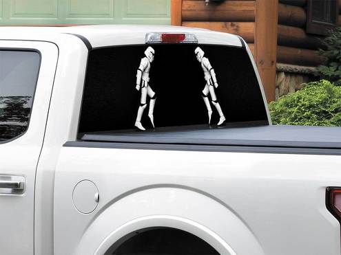 Star Wars dancing Stormtrooper funny  Rear Window Decal Sticker Pick-up Truck SUV Car any size
