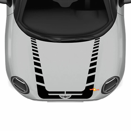 Hood Racing Stripes Decal Sticker for Mini Cooper
