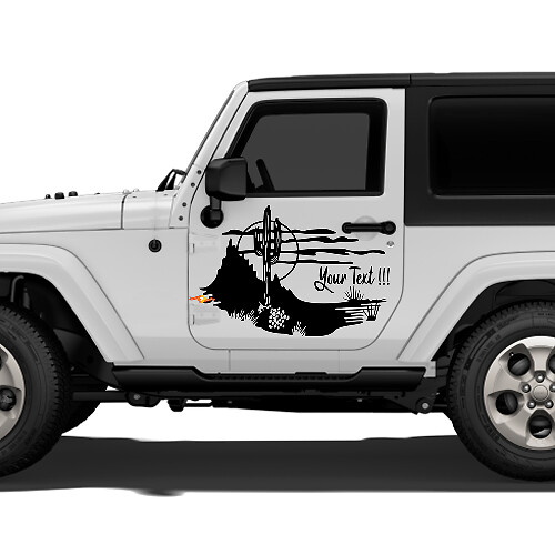 Cactus Landscape Door Vinyl Sticker Decal for Jeep Wrangler Rubicon Sahara