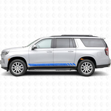 Topographic Band Door & Rocker Panel Vinyl Stripes for Chevrolet Suburban T1XX 2021-2024_5