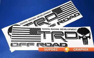 Pair of TRD USA Punisher Bed Side OFF ROAD EDITION Decal - Vinyl decal Outdoor vinyl