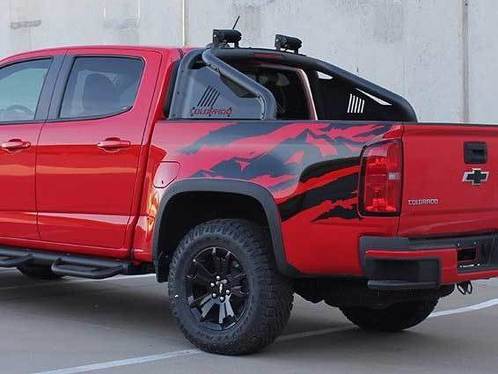 Chevy Colorado bed side mountains splash Graphic decals stickers fits models 2015-2018