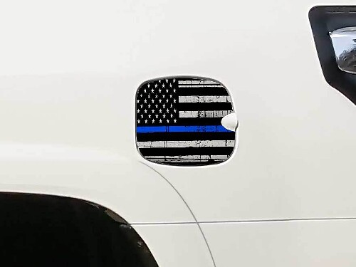 Toyota 4Runner TRD 4X4 bed Gas Cap Fuel US flag blue line Graphic decals stickers fits models 2010-2017