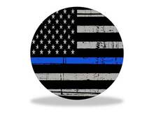 Toyota Tundra TRD 4X4 bed Gas Cap Fuel US flag blue line Graphic decals stickers fits models 2014-2016 2