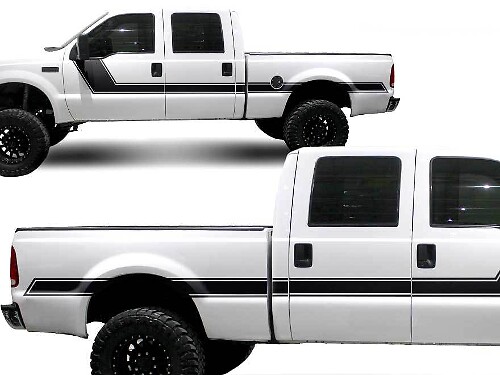 Ford Truck F-250 Side Rally Stripe Graphic decals stickers fits models 1999-2006