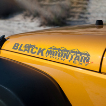Black Mountain Hood Side Graphic Decals Stickers for Jeep Rubicon Wrangler_2