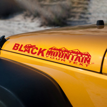 Black Mountain Hood Side Graphic Decals Stickers for Jeep Rubicon Wrangler_3