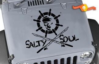 Salty Soul Life Custom Vinyl Graphic Decal Jeep Hood