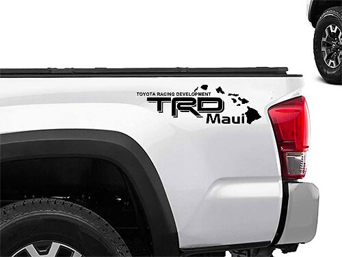 TRD Maui Rear Side Vinyl Decal Set for Toyota Trucks