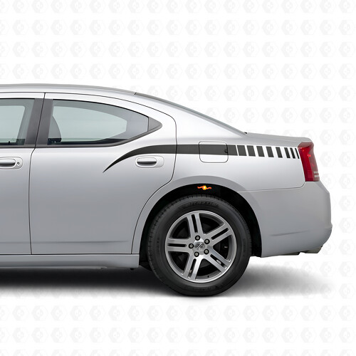 Stinger Style Strobe Stripes Side Vinyl Decal Sticker for Dodge Charger 2006-2010