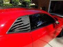 2 Dodge Challenger Window US flag Vinyl Sticker Decal Graphic
 2