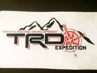 Toyota Racing Development TRD EXPEDITION edition bed side with compass graphic decals stickers
