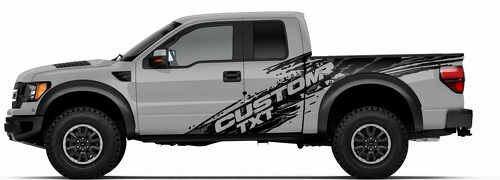 CUSTOM TXT Mud Splatter Graphics Side Vinyl Decal Sticker for Ford F-150