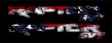 USA Flag Rear Side Vinyl Decal Kit for Musclecar Truck_2