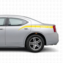 Curved Stripes with Custom Text Side Vinyl Decal Sticker for Dodge Charger 2006-2010_5