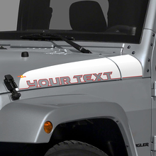 Lettering Stripe Hood Vinyl Decal Sticker for Jeep Wrangler JK Unlimited _2