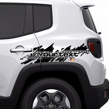 Jeep Renegade Distressed Tire Splash Graphic Hood Window Sticker Decal Vehicle Vinyl
 3