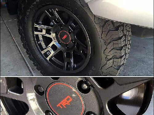 TRD TEQ Skull Logo Wheel Center Cap Vinyl Decals Set for Toyota cars 