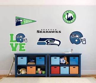 The Seattle Seahawks professional American football team National Football League (NFL) fan wall vehicle notebook etc decals stickers 1