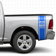 Hemi Style Rear Side Custom Stripes Vinyl Decal Kit for Dodge Ram_2