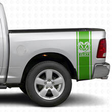 Hemi Style Rear Side Custom Stripes Vinyl Decal Kit for Dodge Ram_3
