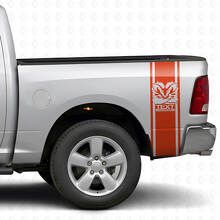 Hemi Style Rear Side Custom Stripes Vinyl Decal Kit for Dodge Ram_4
