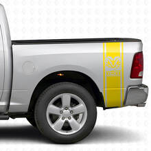 Hemi Style Rear Side Custom Stripes Vinyl Decal Kit for Dodge Ram_5