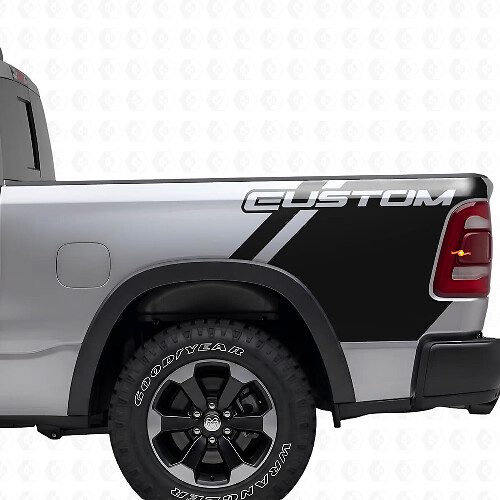 Custom Lettering Bedside Vinyl Decal Kit for Dodge Ram Truck