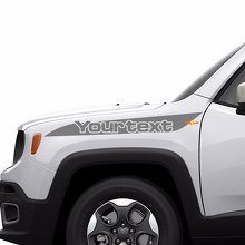 Lettring Stripe Bonnet Side Vinyl Decal Sticker Graphic for Jeep Renegade 2