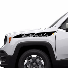 Lettring Stripe Bonnet Side Vinyl Decal Sticker Graphic for Jeep Renegade 3