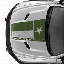Distressed Custom Texas Flag Hood Vinyl Decal for Dodge Ram 2015-2017_3