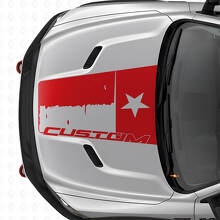 Distressed Custom Texas Flag Hood Vinyl Decal for Dodge Ram 2015-2017_4