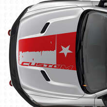 Distressed Custom Texas Flag Hood Vinyl Decal for Dodge Ram 2015-2017_4