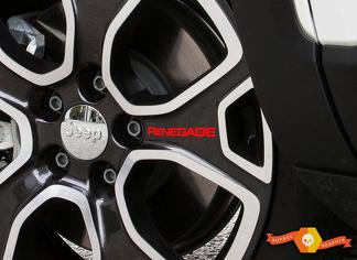 4pcs +2FREE RENEGADE Vinyl Wheels Rims Decal Sticker Graphic JEEP RENEGADE Red
