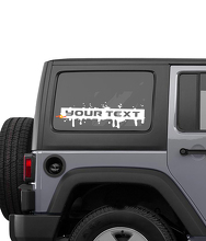 Custom Text Splash Style Side Window Vinyl Decal Sticker for Jeep Wrangler_2